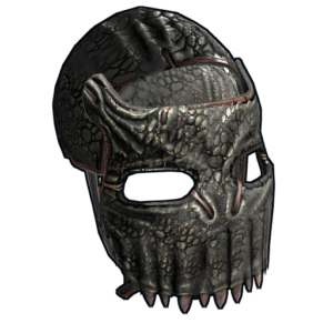 Black Alligator Metal Facemask