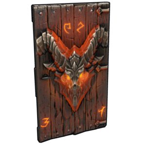 Molten Visage Wood Door