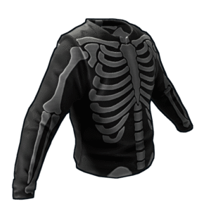 Skeleton Costume Burlap Shirt