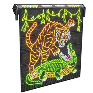 Neon Jungle Rule Porte de garage
