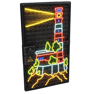 Neon Lighthouse Door