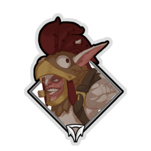 Gold Crownfall Sticker - Chicken Meepo