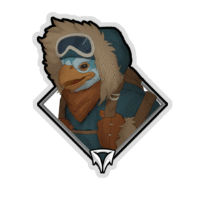 Holo Crownfall Sticker - Kez (Parka)