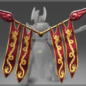 Inscribed Twin Banner of the Dragon Guard