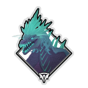 Glitter Crownfall Sticker - Winter Wyvern
