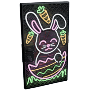 Neon Easter Bunny Door
