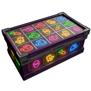 Neon Bunnies Large Wooden Box