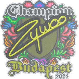 Sticker | ZywOo (Embroidered, Champion) | Budapest 2025