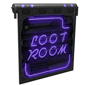 Neon Loot Room Door