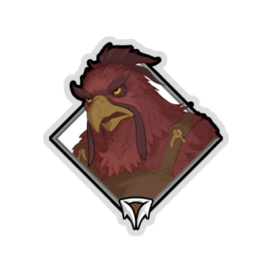 Glitter Crownfall Sticker - Pecking Post Goon
