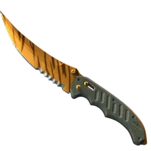 ★ StatTrak™ Flip Knife | Tiger Tooth (Minimalne zużycie)