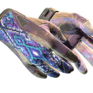 ★ Sport Gloves | Violet Beadwork (Marqué par la bataille)